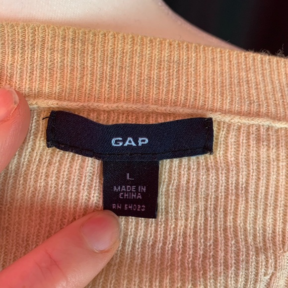 Gap ribbed cream ribbed sweater size L - Picture 5 of 7